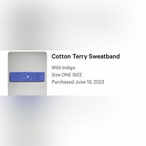 lululemon athletica Cotton Terry Sweatband in Wild Indigo